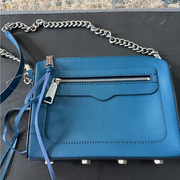 Rebecca Minkoff Handbags - Rebecca Minkoff Blue Crossbody Bag with Silver Chain- BRAND NEW NEVER USED